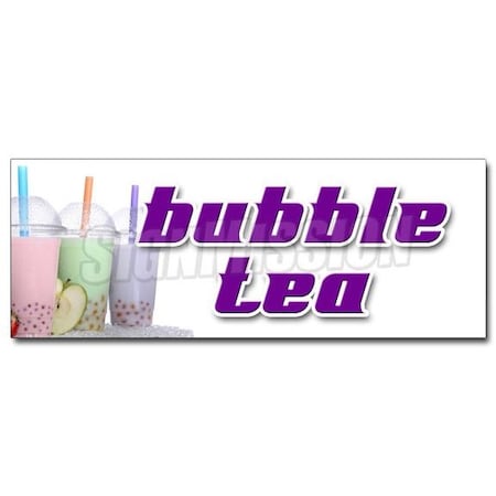 Signmission BUBBLE TEA DECAL sticker boba milk tapioca slushies smoothie green tea, D-12 Bubble Tea D-12 Bubble Tea